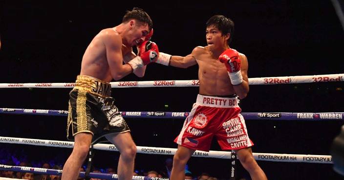 BELFAST, NORTHERN IRELAND - NOVEMBER 18: Jamie Conlan and Jerwin Ancajas during their IBF Super-Flyweight World Championship title fight on the Frampton Reborn boxing bill at SSE Arena Belfast on November 18, 2017 in Belfast, Northern Ireland. (Photo by Charles McQuillan/Getty Images)