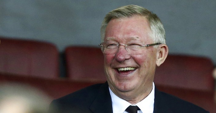 FILE- In this file photo dated Thursday, Sept. 29, 2016, former Manchester United manager Alex Ferguson waits for the start of the Europa League group A soccer match against Zorya Luhansk at Old Trafford, Manchester, England. Manchester United said Saturday May 5, 2018, that former manager Alex Ferguson has undergone emergency surgery for a brain haemorrhage. (AP Photo/Dave Thompson, FILE)