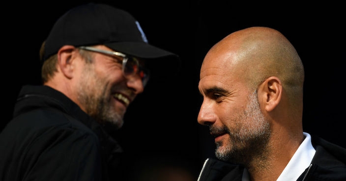 during the Premier League match between Manchester City and Liverpool at Etihad Stadium on September 9, 2017 in Manchester, England.